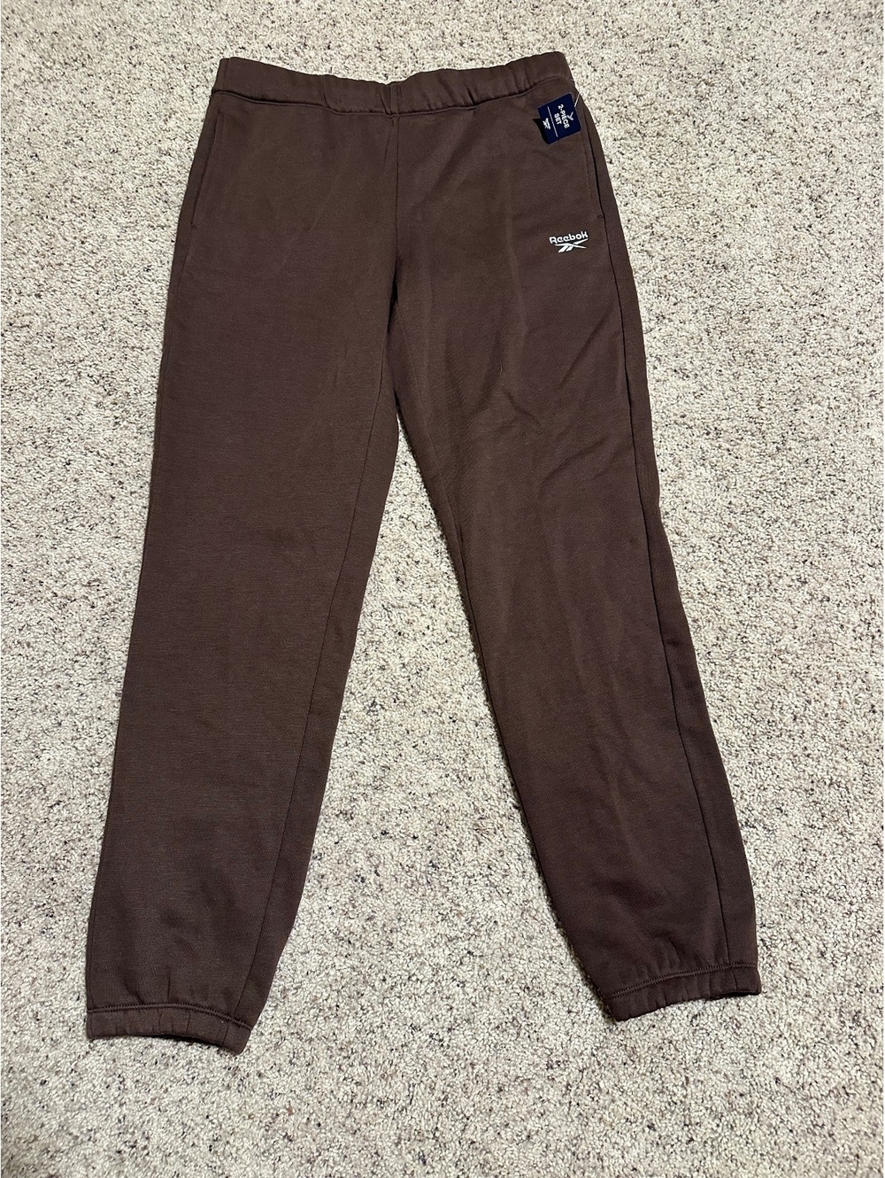 Reebok Brown Sweatpants with Logo - Medium